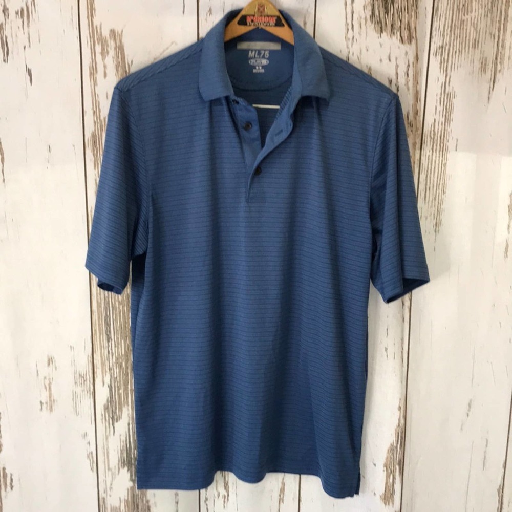 Greg Norman Blue Short Sleeve Polo Shirt